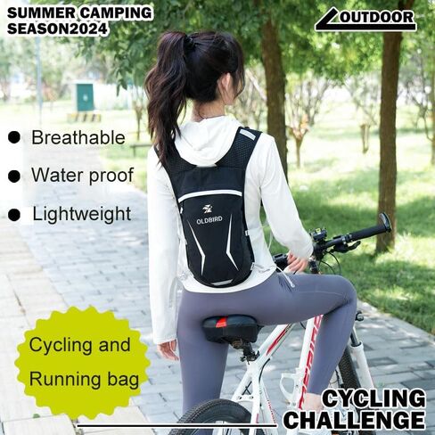 Lightweight Hydration Vest With 1.5L Water Bladder - Breathable Backpack for Running, Cycling, Hiking, Marathon - Men Women (0001 Purple) in Saudi Arabia