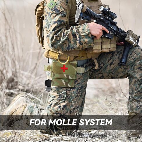 qavctw molle التكتيكية الحقيبة حزام ifak مايكرو ميد الحقيبة مع حامل tq، حقيبة الإسعافات الأولية الطبية الصغيرة في حالات الطوارئ الحقيبة المحمولة مجموعة الصدمات الصغيرة الحقيبة الفارغة edc حقيبة in Saudi Arabia