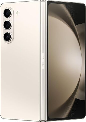 SAMSUNG Galaxy Z Fold 5 F9460 تصميم قابل للطي، 5G ثنائي شرائح الاتصال 512 جيجا بايت 12 جيجا بايت رام من المصنع غير مقفل عالمي للهواتف الذكية - كريمي (متجدد) in Kuwait