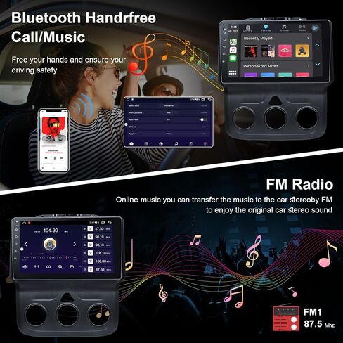راديو ستيريو للسيارة Android لسيارة Dodge Ram 1500 2500 3500 2013-2018 مع Carplay اللاسلكي Android Auto، 8 Core 9 بوصة تعمل باللمس مع كاميرا احتياطية Bluetooth/WiFi/DPS/EQ (2+32G) in Saudi Arabia