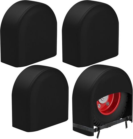 K-Musculo RV Tire Covers 2-Pack, Waterproof Wheel Covers for RV Wheel Travel Trailer Camper Truck SUV, Fit 27-29Inch Tire Diameter (Black,27-29Inch) in Kuwait