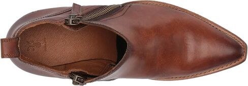 Frye Sacha Moto Short Booties for Women Featuring Dual Side-Zipper Closure with Goodyear Welt Construction, Leather Liner, and Leather Outsole – 1 ¾" Shaft Height in Saudi Arabia