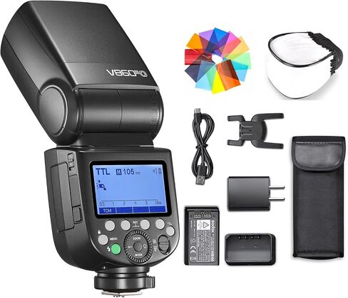 Godox V860III-C Flash for Canon Camera Flash Speedlite 7.2V/2600mAh Li-ion Battery, 2.4G Wireless HSS 1/8000 1.5s Recycle Time 10 Levels LED Modeling Light for Canon (Upgraded V860II-C) in Saudi Arabia