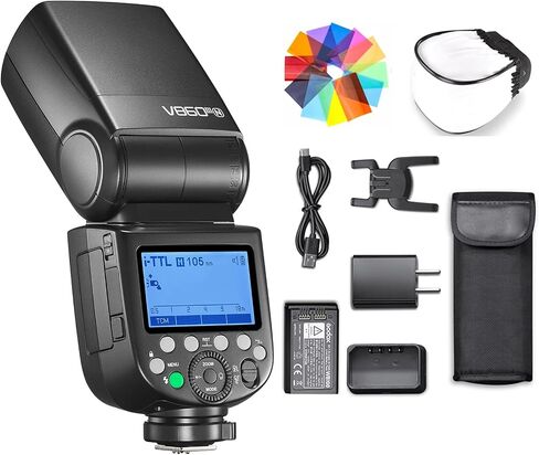 Godox V860III-C Flash for Canon Camera Flash Speedlite 7.2V/2600mAh Li-ion Battery, 2.4G Wireless HSS 1/8000 1.5s Recycle Time 10 Levels LED Modeling Light for Canon (Upgraded V860II-C) in Saudi Arabia