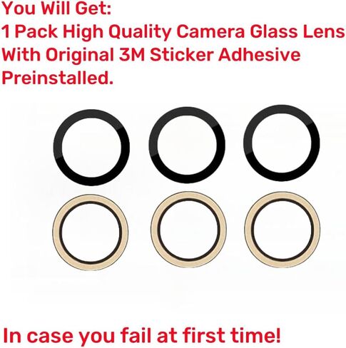 3 Pcs OEM Galaxy S24 5G Back Rear Camera Glass Lens Replacement for Samsung Galaxy S24 Plus S24+ Plus Back Camera Glass with Adhesive Preinstalled and Repair Toolkit in Saudi Arabia