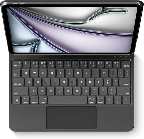 حافظة لوحة المفاتيح السحرية اللاسلكية لجهاز ابل ايباد الجيل العاشر 2022 10.9 بوصة A2696 A2777 A2757: لوحة تتبع ذكية متعددة اللمس، إضاءة خلفية RGB، أسود in Kuwait