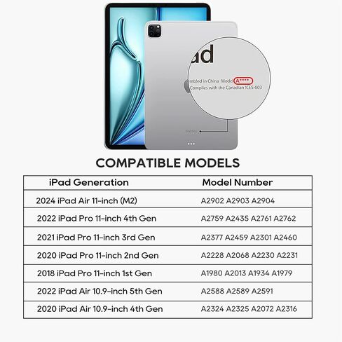 حافظة لوحة المفاتيح السحرية اللاسلكية لجهاز ابل ايباد الجيل العاشر 2022 10.9 بوصة A2696 A2777 A2757: لوحة تتبع ذكية متعددة اللمس، إضاءة خلفية RGB، أسود in Kuwait