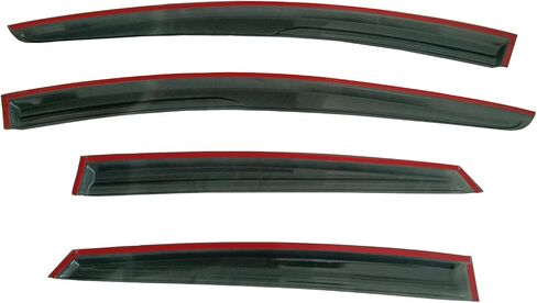 4pc Sun Rain Guards Window Visor Wind Deflector Compatible with 00-07 Ford Focus 4 door Smoke 94736 in Kuwait