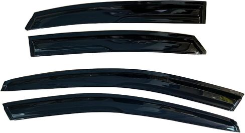 4pc Sun Rain Guards Window Visor Wind Deflector Compatible with 00-07 Ford Focus 4 door Smoke 94736 in Kuwait