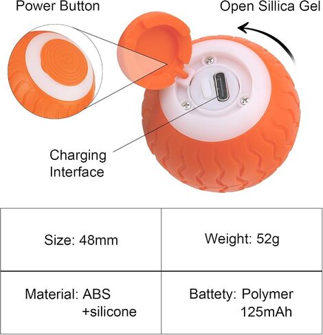 كرات LED للكلب ألعاب للكلاب، كرة جلب متوهجة مقاس 1.8 بوصة، كرة متوهجة للحيوانات الأليفة، ألعاب تفاعلية للكلاب في الهواء الطلق هدايا عيد ميلاد للجرو، كرة متوهجة في الظلام لتدريب الكلاب (برتقالي) in Saudi Arabia
