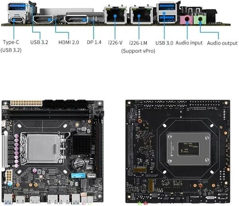 اللوحة الأم Q670 8-Bay NAS مناسبة لوحدة المعالجة المركزية من الجيل 12/13/14 | 3X M.2 NVMe | 8X SATA3.0 | 2X منفذ شبكة Intel 2.5G in Kuwait