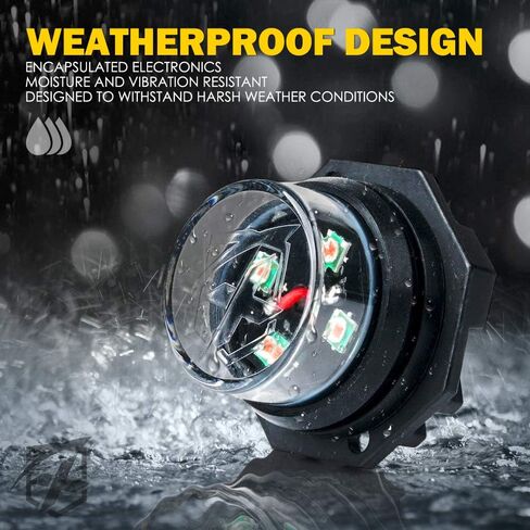 Xprite White LED Hideaway Emergency Strobe Lights Kit, 20 Flashing Modes w/Controller Headlights Taillights Fog Light Mounting, Hazard Warning Caution Light for 12V Vehicles Pickup Trucks Vans 8 PCS in Saudi Arabia
