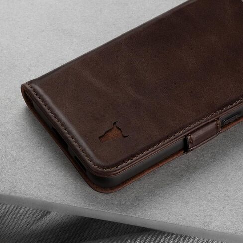 TORRO Phone Case Compatible with Samsung Galaxy S22 5G – Quality, Genuine Leather Cover with Card Slots and Horizontal Viewing Stand (Dark Brown) in Saudi Arabia