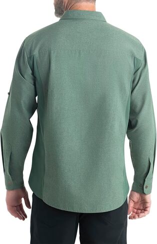 قميص صيد السمك ذو الذيل الأبيض الأسطوري للرجال قابل للتحويل وممتص للرطوبة وأكمام طويلة in Kuwait