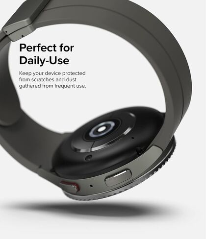 تصميم Ringke Bezel [إطار أنيق من الفولاذ المقاوم للصدأ] متوافق مع حافظة Samsung Galaxy Watch 5 Pro، غطاء لاصق واقٍ مضاد للخدش - 45-01 (ST) فضي in Saudi Arabia