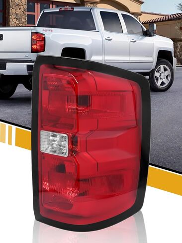 Tail Light Assembly Compatible with Chevrolet Silverado 1500 2500HD 3500HD 2014-2018, GMC Sierra 3500HD 2015-2018, Brake Rear Lamp Includes Bulbs and Harness, Left Driver Side in Saudi Arabia