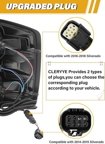 Tail Light Assembly Compatible with Chevrolet Silverado 1500 2500HD 3500HD 2014-2018, GMC Sierra 3500HD 2015-2018, Brake Rear Lamp Includes Bulbs and Harness, Left Driver Side in Saudi Arabia