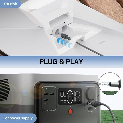 Starlink Mini DC Power Cable, Starlink Cable for Starlink Mini 6.6FT/2M, Starlink Mini DC to DC Power Charging Cable Extension Replacement Cable Cord Waterproof Outdoor in Kuwait