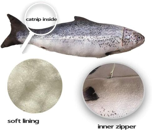 Aida's best Catnip Toys Cat Toys Simulation Fish Shape Doll Interactive Pets Pillow Chew Bite Supplies for Cat Kitty Kitten Puppy Fish Toy Catnip Toys 15' in Saudi Arabia