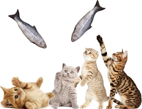 Aida's best Catnip Toys Cat Toys Simulation Fish Shape Doll Interactive Pets Pillow Chew Bite Supplies for Cat Kitty Kitten Puppy Fish Toy Catnip Toys 15' in Saudi Arabia