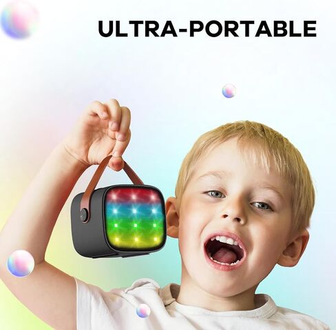 Kids Karaoke Machine, Portable Bluetooth Speaker with Wireless Microphone, Christmas Kids Toys Gifts for Girls 4, 5, 6, 7, 8, 9, 10 +Year Old in Saudi Arabia
