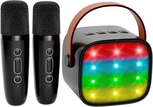 Kids Karaoke Machine, Portable Bluetooth Speaker with Wireless Microphone, Christmas Kids Toys Gifts for Girls 4, 5, 6, 7, 8, 9, 10 +Year Old in Saudi Arabia