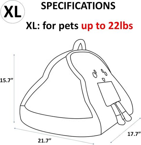 Portable Pet Cave for Puppy Kitten Cute Toast Design for Small Pets Cosy Cuddler (M:up to 5.5lbs) in Saudi Arabia
