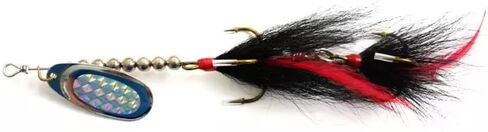 SEASKY 44g Bucktail Spinnerbait Double Treble Hooks French Blade Stainless Steel Shaft Beads Freshwater Kokanee Pike Striped Bass Lure Musky in-Line Spinners in Saudi Arabia