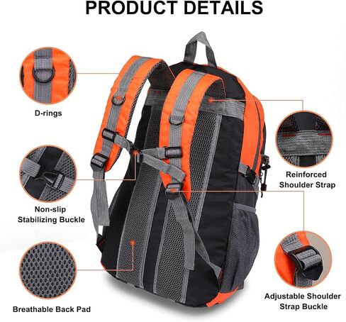 MOSISO Hiking Backpack,40L Waterproof Lightweight Backpack for Hiking Camping Outdoor Sports,Travel Hiking Daypack Men Women in Saudi Arabia