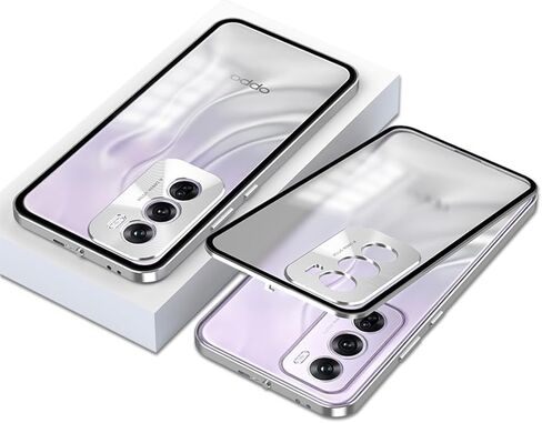 QUIETIP Case Compatible with Oppo Reno 12 Pro 5G,Metal Frame + PC Frosted Surface Back Cover with Camera Protection,Black in Saudi Arabia