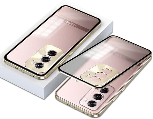 QUIETIP Case Compatible with Oppo Reno 12 Pro 5G,Metal Frame + PC Frosted Surface Back Cover with Camera Protection,Black in Saudi Arabia