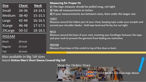 Dickies Men's Short-Sleeve Coverall in Saudi Arabia