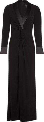 Adrianna Papell Women's Jersey Twist Tuxedo Gown in Saudi Arabia