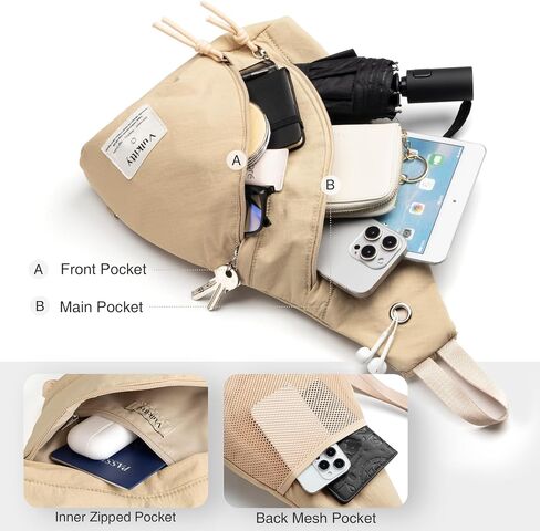 Sling Bag Crossbody Daypack for Men & Women Shoulder Bag for Hiking, Travelling, outdoors, Sports, Cycling, Casual in Saudi Arabia