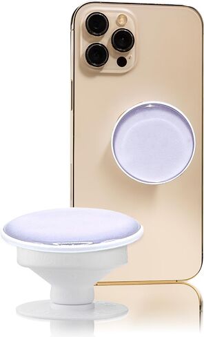 Grips by CRYSTALFY Aura Energy Phone Grip Shiny Glossy Bubble Solid Color Round Shape with Expanding Kickstand, Swappable Top (Tranquil Aqua) in Saudi Arabia