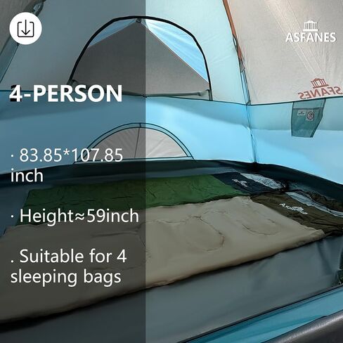 2-12 Person Tents for Camping Waterproof, Backpack Double Layer Camping Tents, Perfect Picnics, Fishing and Backyard Camping in Saudi Arabia