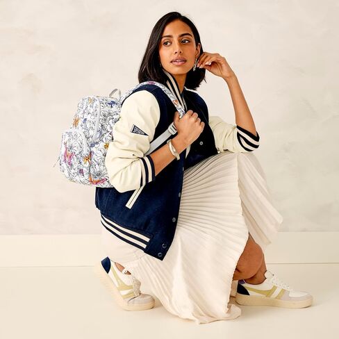 Vera Bradley Premium Cotton Small Banbury Backpack, Meadow Bouquet in Saudi Arabia