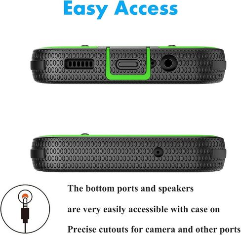 Njjex Rugged Case For Samsung Galaxy A14 5G, For Galaxy A14 5G Case, [Nbeck] Heavy Duty Built-in Screen Protector Locking Swivel Holster Belt Clip Kickstand Hard Shell Cover for Samsung A14 5G [Green] in Kuwait