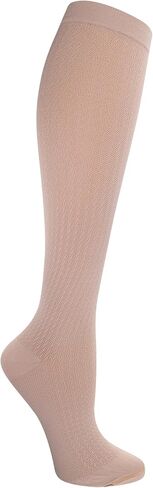 Dr. Scholl's Women's Graduated Compression Solid Pattern Knee High Socks 2 Pair Pack, Black, Fits Women's shoe size 4-10 in Saudi Arabia