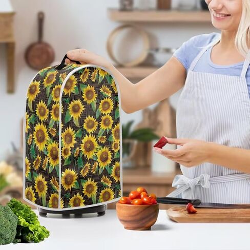 أغطية خلاط بنمط عباد الشمس لأجهزة المطبخ، غطاء مقاوم للغبار مع مقبض، غطاء قابل للغسل في المطبخ، غطاء صانعة القهوة، عصارة الطعام العالمية in Kuwait