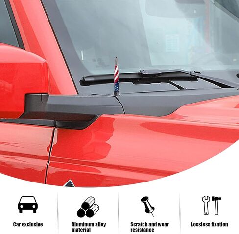 ZKFAR Pack-1 سارية هوائي بتصميم العلم الأمريكي، هوائي رصاصة لشاحنة السيارة، متوافق مع F150 F250 F350 سوبر شيفروليه ديوتي رابتور دودج رام 1500 2500 3500 هوائي مضاد للسرقة (العلم الأمريكي فضي) in Saudi Arabia