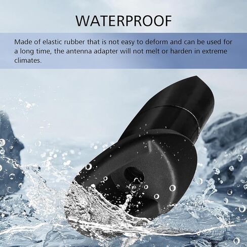 قطعة واحدة من محول هوائي السيارة، ملحق هوائي مطاطي مقاوم للماء متوافق مع 07-13 Toyota Tundra 86392-0C040 (أسود) in Kuwait