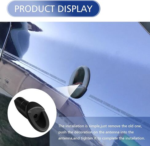 قطعة واحدة من محول هوائي السيارة، ملحق هوائي مطاطي مقاوم للماء متوافق مع 07-13 Toyota Tundra 86392-0C040 (أسود) in Kuwait