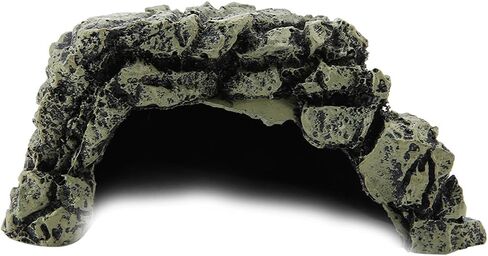 Cocoarm Fish Hiding Cave, Reptile Hideout Cave Aquarium Reptile Basking Hide Decorations for Gecko,Frogs,Fish, (M) in Kuwait