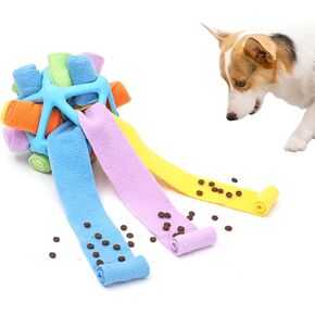 Interactive Snuffle Toys for Dogs, Sniffle Interactive Treat Game Ball, Furry Fellow Snuffle Master, Encouraging Natural Foraging Skills (Sky Blue, Triangle)