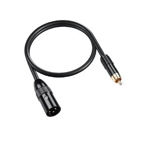 PNGKNYOCN XLR to RCA Cable,Unbalanced RCA Male to XLR Male Microphone Audio Interconnect Cable for Amplifier Mixer Microphone (0.5M/1.6FT