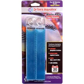 DrTim's Aquatics Reef Safe Waste-Away Time Release Gel – Natural Fish Tank & Aquarium Leave-in Waste Management Solution for Dissolving Cleaning Organic Sludge - 2 Pack Treats 200 gal