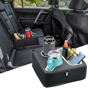 KEMIMOTO Car Back Seat Organizer, Car Cup Holder, Couch Cup Holder Tray, Bed Cup Holder, Boat Cup Holder, Bedroom Cup Holder Holds for Drinks, Snacks, Remote