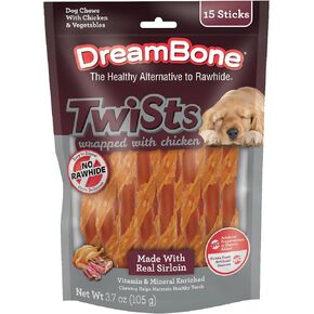 DreamBone Chicken Wrapped Twists with Real Sirloin 15 ct