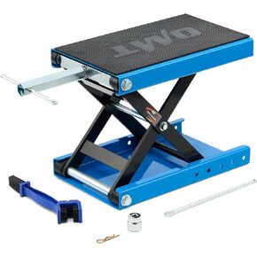 OMT Motorcycle Lift, 4-13 Inch Motorcycle Scissor Jack, 1100lb Capacity Wide Deck Motorcycle Center Stand and 1/2 Ton Scissor Lift Jack for Street Bikes Cruisers Touring Motorcycles More
